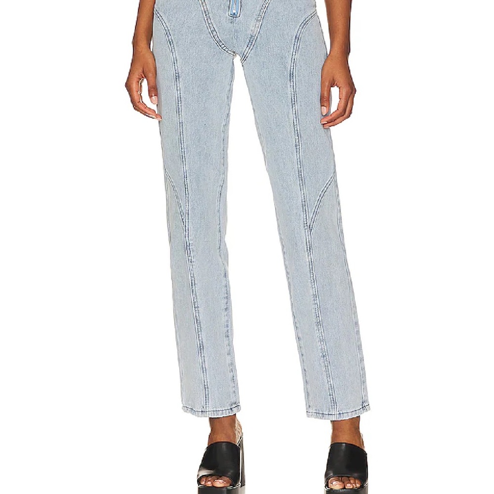 superdown Light Blue Straight Leg Jeans